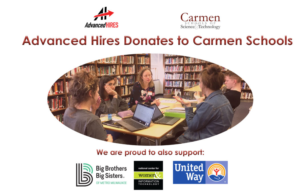 Advanced Hires Donates to Carmen Schools